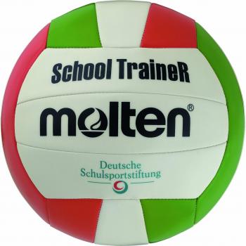 Molten School Master Volleyball – 6‑Größiger Ball in Weiß, Rot & Grün (5)