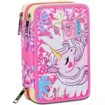 Astuccio 3 Zip Sj Gang Unicorn Led Girl