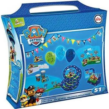 TIB Heyne Paw Patrol Partykoffer, 51-teilig
