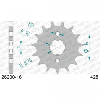 AFAM Stahl Standard Ritzel 26200