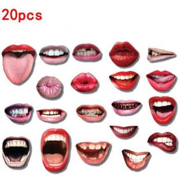 20Pcs Funny Lip Props for Birthday and Wedding Decorations
