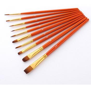 10-Piece Nylon Paint Brush Collection