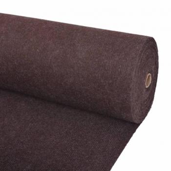Tapis marron 1,6x20 m nervuré