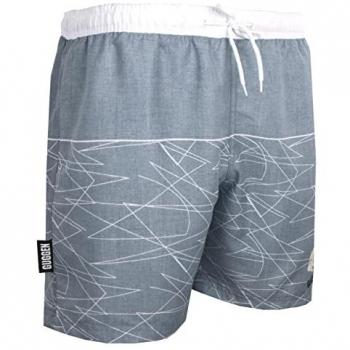 GUGGEN Mountain Strandhose Grau Weißes Muster