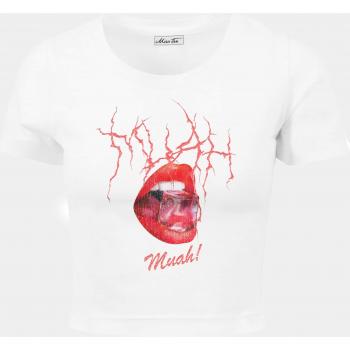 Mister Tee Enfocado en Rojo y Blanco