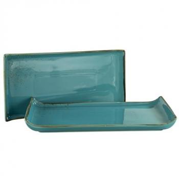 CreaTable Servierplatte Nature Collection, Steinzeug, (Set, 2-tlg), Servier Set, 33x16,5 cm