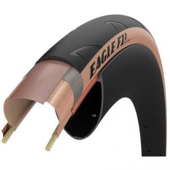 Pneu Goodyear Eagle F1 R pour vélo routier, tubeless, 700 × 32 mm – noir/marron