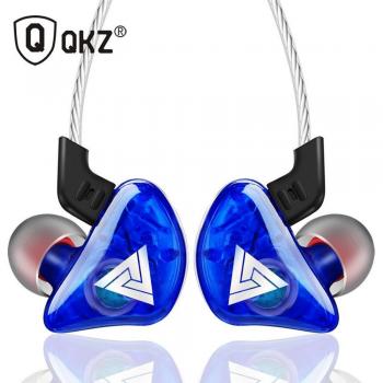 Auricolari Qkz CK5 Cablati In-Ear 3.5mm, Bassi Trasparenti, con Microfono per Sport e Musica per iPhone e Android Xiaomi Blu