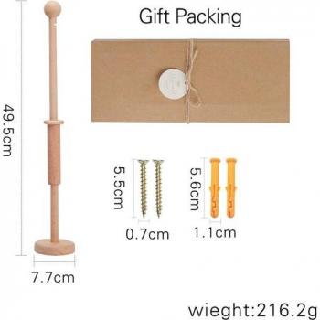 Bear Design Wooden Bed Bell Mobile Toy for Babies