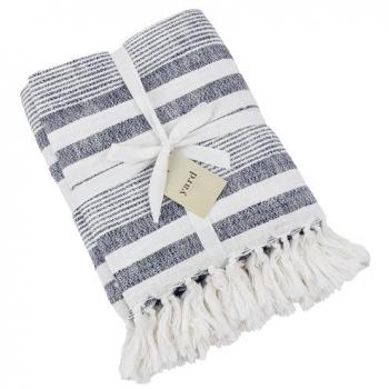 Cotton Neela Stripe Fringed Throw (130x180 cm)