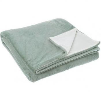 Plaid di Seta Verde Salvia 180x150 – Design Raffinato