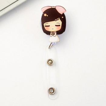Cute Nurse ID Card Holder with Retractable Reel