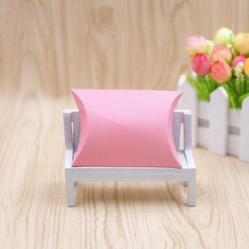 50pcs Wedding Favor Pillow Boxes in Kraft Paper