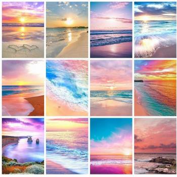 5D Diamond Embroidery Sunset Landscape Art