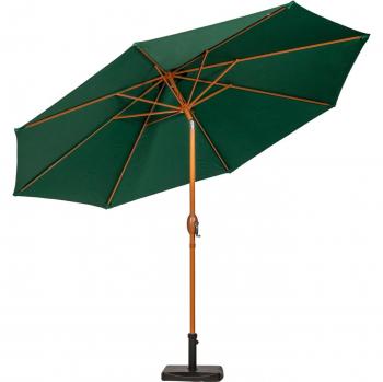 Green 3m Crank and Tilt Parasol with UPF Sun Protection
