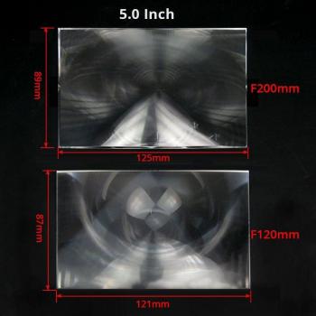 Fresnel‑Linsen‑Set für Telefonprojektoren (3,5 – 7 Zoll) – PMMA