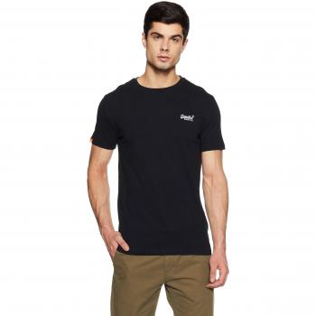Superdry Camiseta de Hombre, Vintage Emb, Negro (Black 02a), Talla X-Large