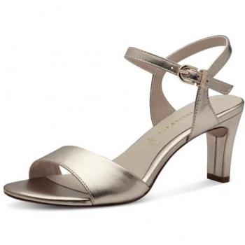 Tamaris Sandalette mit breiter Schaftbrücke in Gold, Größe 36