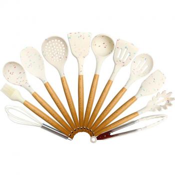 Non-Stick Silicone Turner with Wooden Handle
