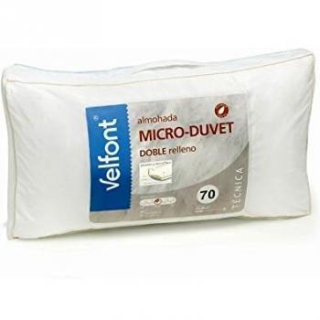 Velfont Almohada 90 cm Micro-Duvet Eco‑Pluma y Algodón