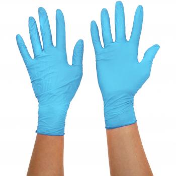 Shield Powder-Free Blue Nitrile Medium Gloves (Pack of 100) GD19 New + Free 24h