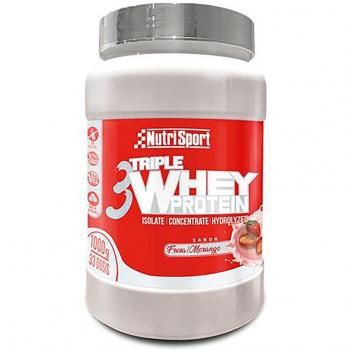 Erdbeer‑Proteinshake Triple Whey von NutriSport 1000 g