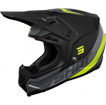 Casco da motocross Shot Core Custom Giallo Neon Nero Taglia M
