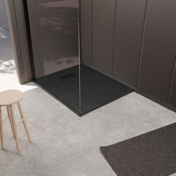 Pacco Doccia Nero Pietra 90x120 con Motivo Lineare