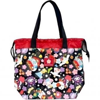 Hatayama Shoji Japanese Design Lunch Bag – Drawstring, Black (33201935)