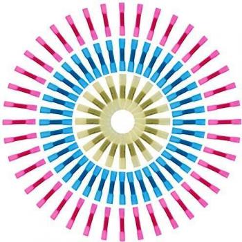 Conectores de Cable Impermeables, Termocontraíbles 10-22 AWG, Solder Seal, 100 unidades