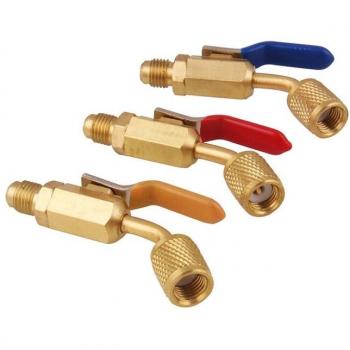 6 Pcs 1/4 Inch Angled Ball Valve for HVAC Refrigerants R410A R134A R12 R22
