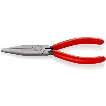 Pince à bec long Knipex, noir, avec poignées noires atramentisées et gaine en plastique de 160 mm