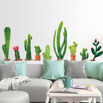 Bonsái Cactus en Maceta + Pegatina Decorativa – Hogar Infantil