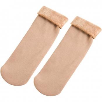 Chaussettes de neige en laine pour femmes, 1 paire, sans couture
