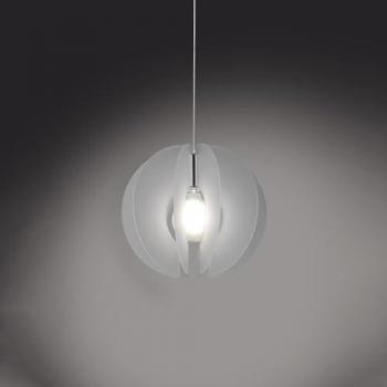 Lámpara Suspensa Sirio Metal Cromo Satinado 40x40 cm