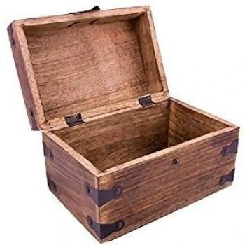 Keltische Holzlade mit Knotsmuster, 32 cm