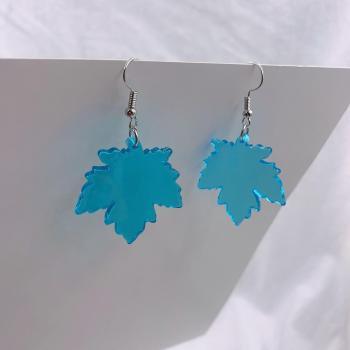 Acrylic Leaves Dangle Earrings for Girls
