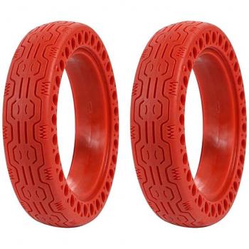 Xiaomi Mijia M365/Ninebot Red 8.5 Inch Tubeless Solid Tire (2 Pack)