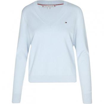 Tommy Hilfiger V-Ausschnitt-Pullover mit Logo-Stickerei