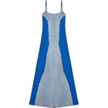 Midi Robe Maille Découpée Diesel – Femme Bleu S