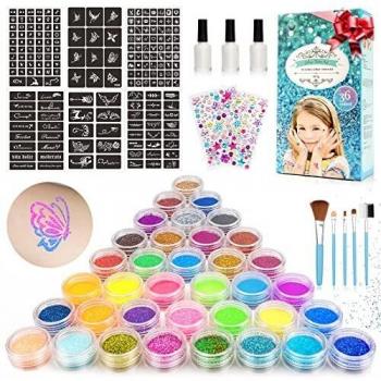 Bunte Körperflash Tattoos für Fasching und Geburtstage