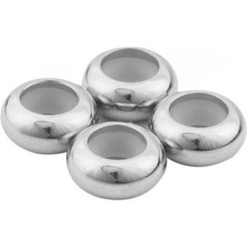 Perles d'espacement en acier inoxydable et bouchons en silicone