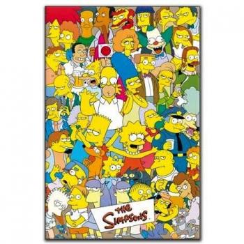 Artopweb EC18642 Cadre Simpsons bois multicolore 60x90x1,8 cm