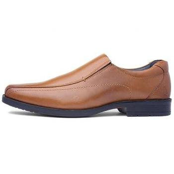 Hush Puppies Brody Men's Tan Leather Memory Foam Lace-Up Shoes