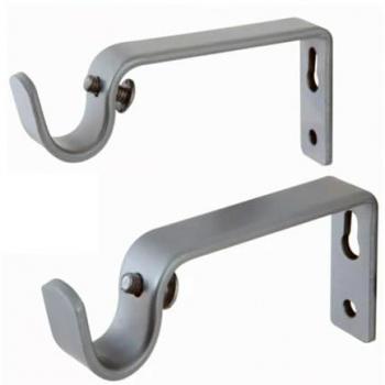 Gancio Supporto per Bastone Tenda Max 2 Cm Acciaio Fissaggio Parete