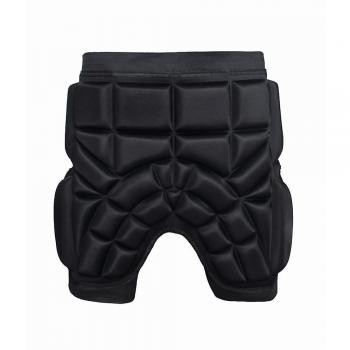 Shorts Reforzados 3D para Niños: Protección de Cadera en Negro