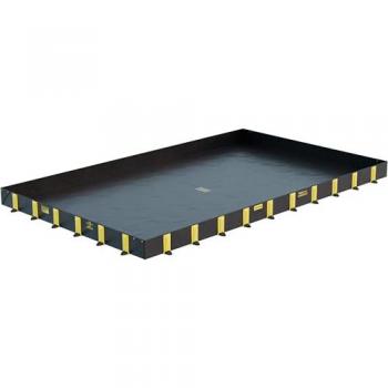 Quickberm 6795 L Noir – Bac de Retention Souple Justrite Rigid‑Lock