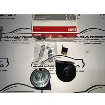 Coppia trombe clacson FIAMM 924642 AM80S 12V auto/camion (staffe+relè)