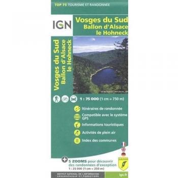 IGN 75 000 Touristische Wanderkarte Vosges du Sud Ballon d'A (Ign Map)