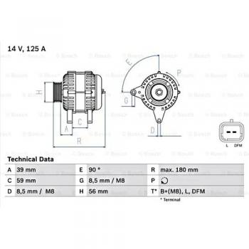 Alternatore Bosch 986084060 (OEM)